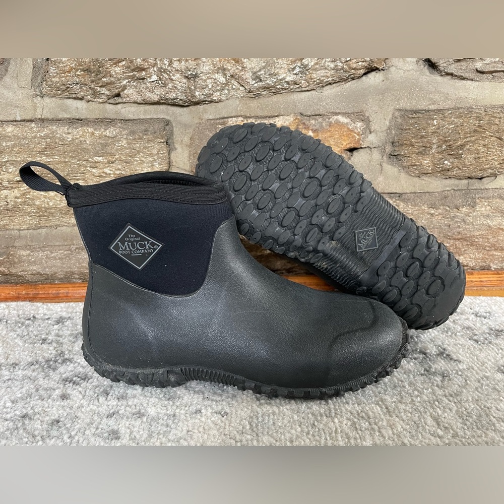 Muck Muckster II Outdoor Rain Snow Garden Yard Boots Size 9 Men’s Black Mid